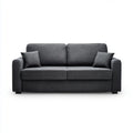 Canapé droit 2 places gris anthracite en polyester forme rectangulaire 180 x 85 x 85 cm